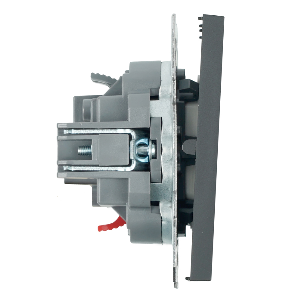 Выключатель 2-клавишный (механизм) СЗК Stekker Эмили 250В 10АRSW10-5104-10ZK платиново-серый soft touch 50239 в Санкт-Петербурге
