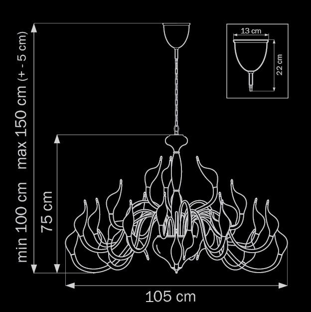 Подвесная люстра Lightstar Cigno Collo Bk 751247 в #REGION_NAME_DECLINE_PP#