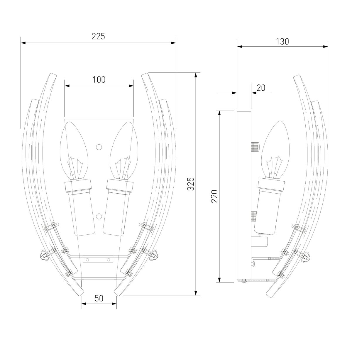 Настенный светильник Eurosvet Flowers 101015 латунь a072175 в Санкт-Петербурге