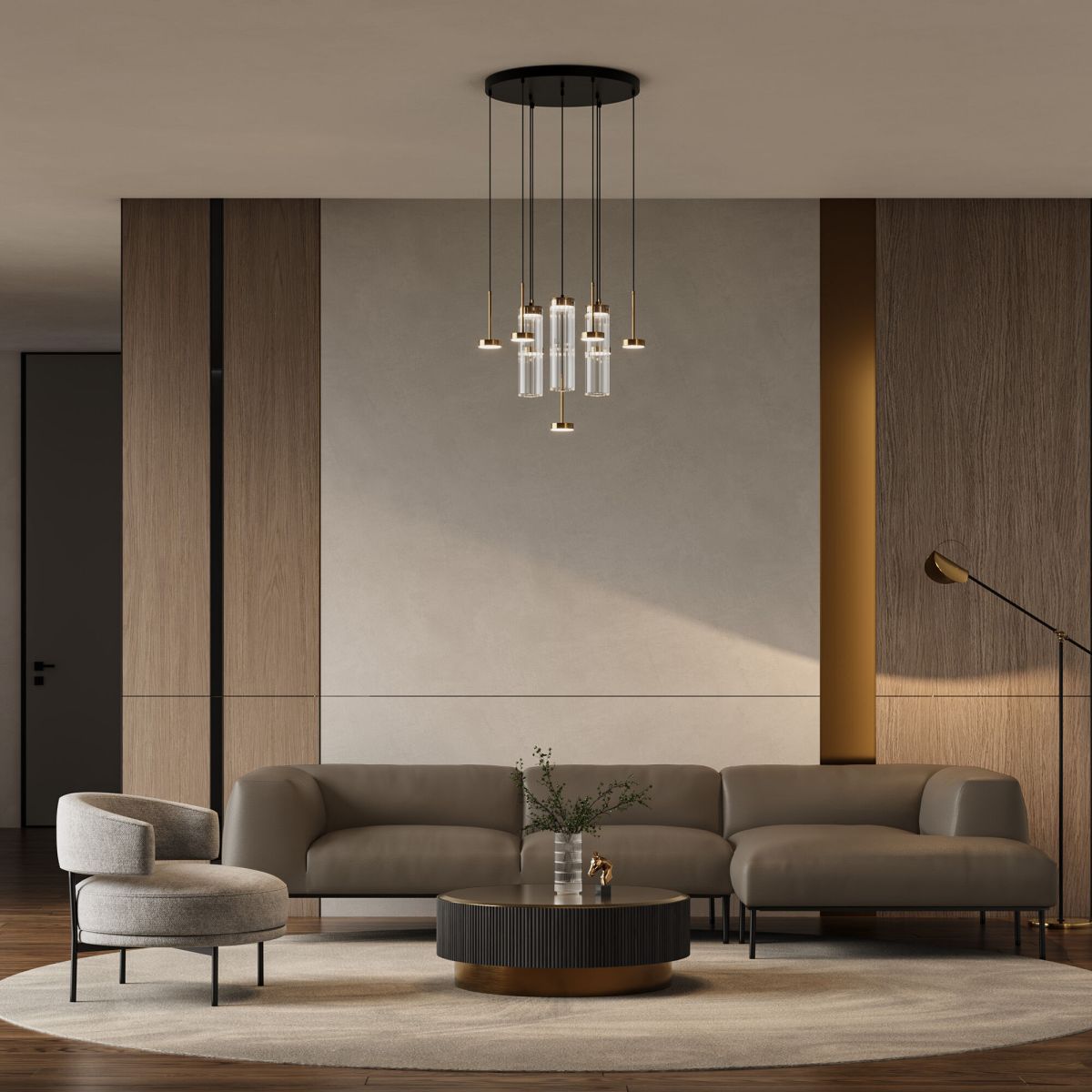 Подвесной светильник Eurosvet Quarzo 301102 LED латунь a071892 в #REGION_NAME_DECLINE_PP#