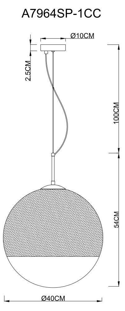 Подвесной светильник Arte Lamp Jupiter Chrome A7964SP-1CC в Санкт-Петербурге