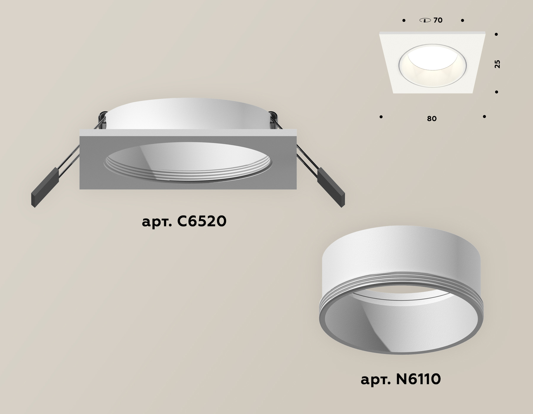 Встраиваемый светильник Ambrella Light Techno XC6520001 (C6520, N6110) в Санкт-Петербурге