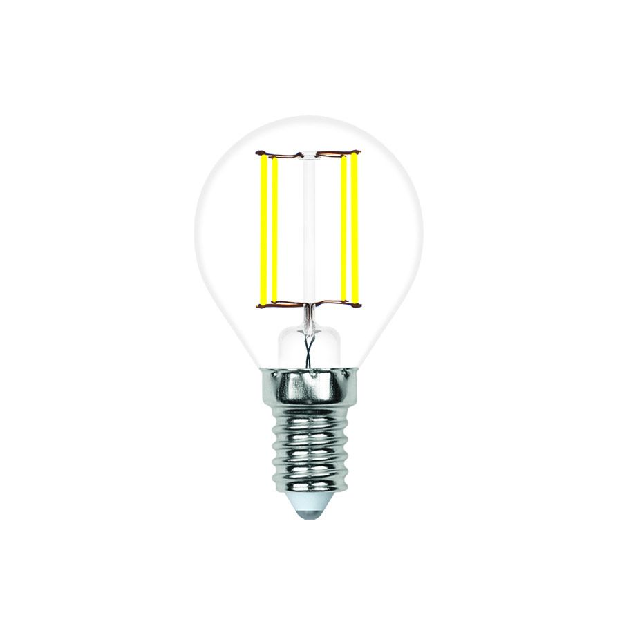 Лампа светодиодная филаментная Volpe E14 7W 3000K шар прозрачный LED-G45-7W/3000K/E14/CL/SLF UL-00008318 в Санкт-Петербурге