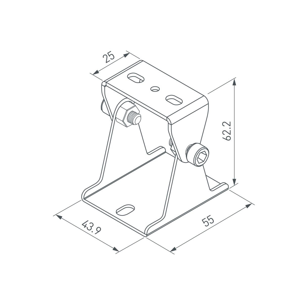Комплект поворотных держателей для профиля Arlight SL-LINE поворотный (Металл) 059045 в #REGION_NAME_DECLINE_PP#