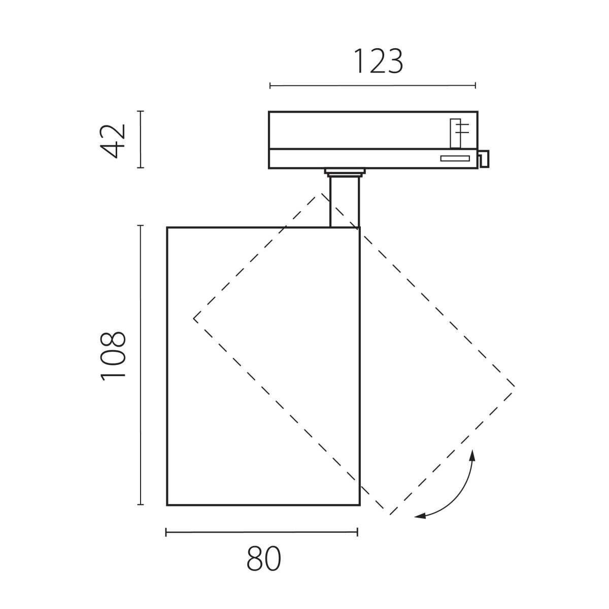 Трековый трехфазный светильник Quattro LED 15G с адаптером Lightstar Alta Base A5336QT15G в #REGION_NAME_DECLINE_PP#