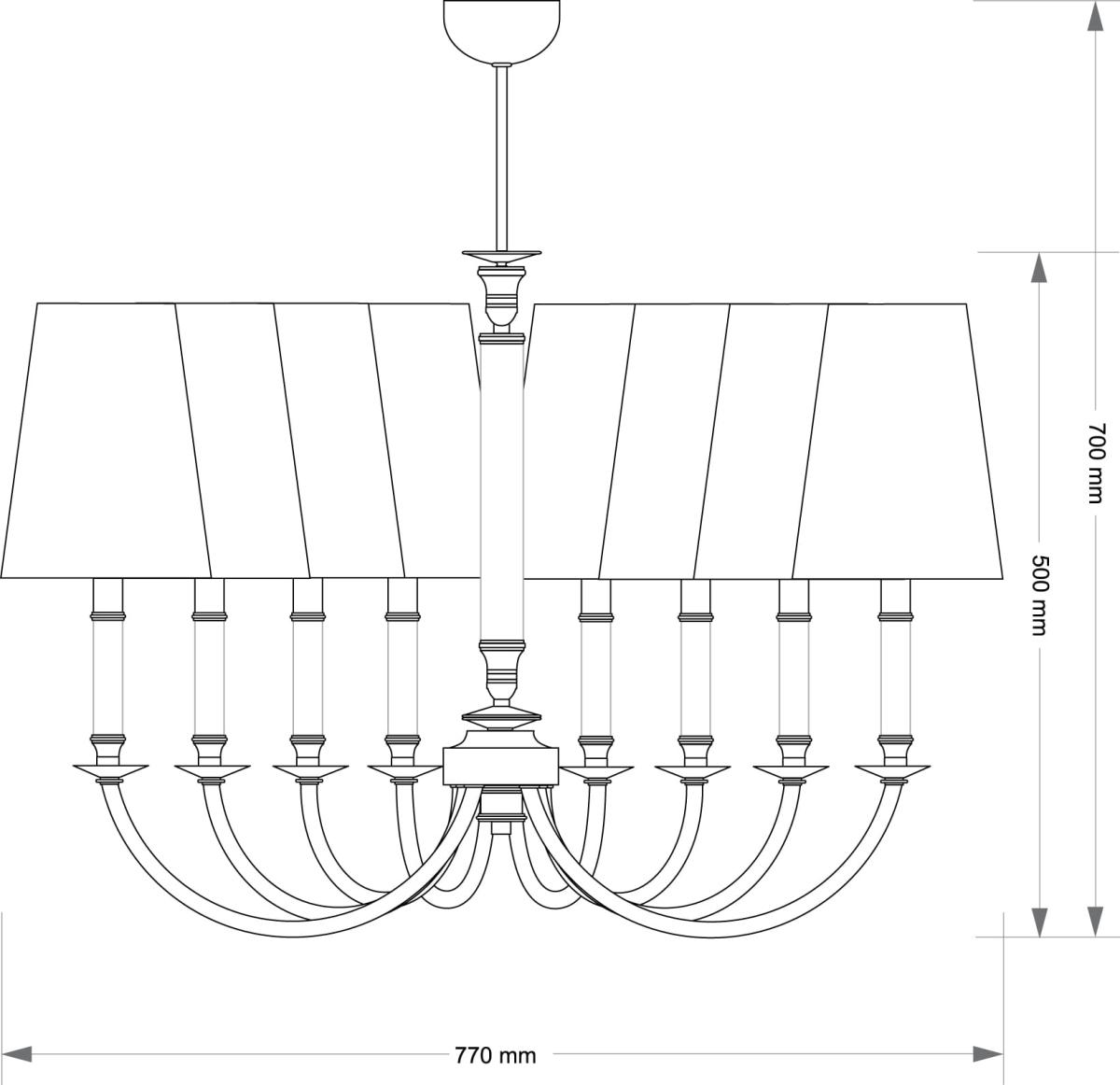 Подвесная люстра Kutek Napoli NAP-ZW-8(Z/A) в #REGION_NAME_DECLINE_PP#