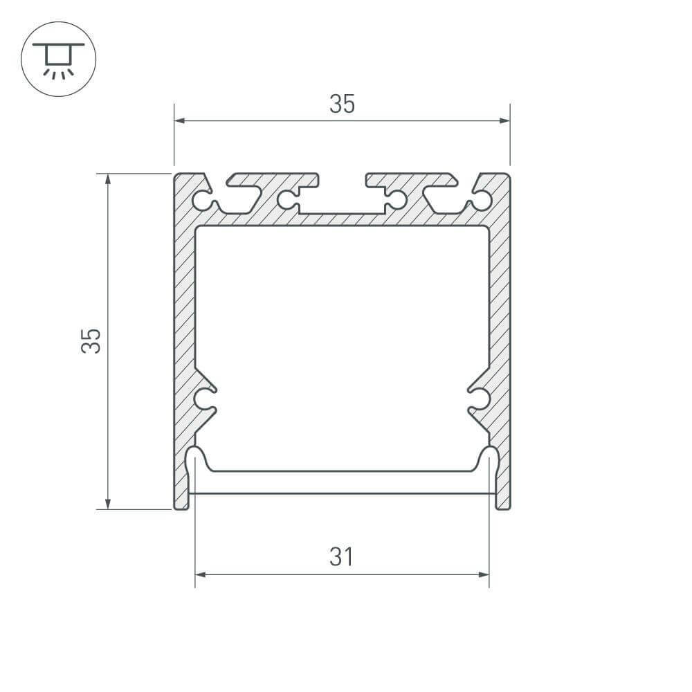 Профиль Arlight SL-LINE-3535-2000 ANOD 019306 в Санкт-Петербурге