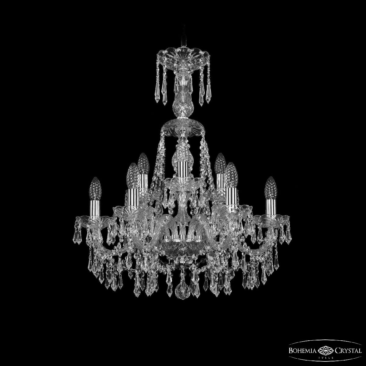 Подвесная люстра Bohemia Ivele Crystal 1403/6+3/195/XL-65 Ni в Санкт-Петербурге