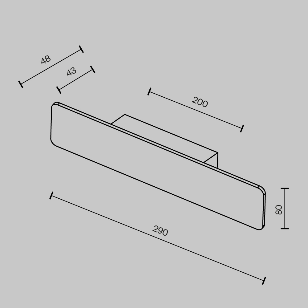 Настенный светильник Maytoni Technical Stela C80WL-10W3K-B в Санкт-Петербурге