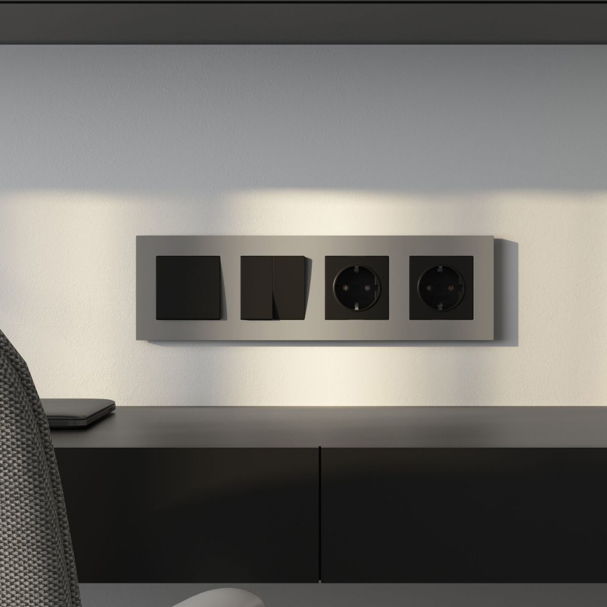 Рамка на 4 поста Werkel Slab (дымчатый софт) W0042917 4690389218453 a071628 в #REGION_NAME_DECLINE_PP#