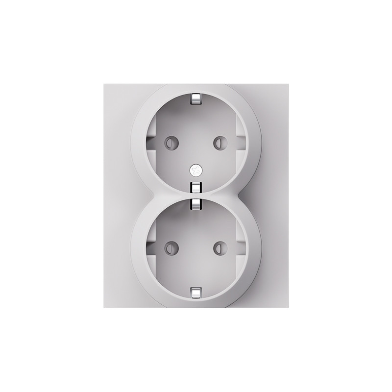 Розетка SETE 2-ая с/з с/у, со шторками 16А жемчуг IP20/IP44 KRANZ KR-79-0703-1 в Санкт-Петербурге
