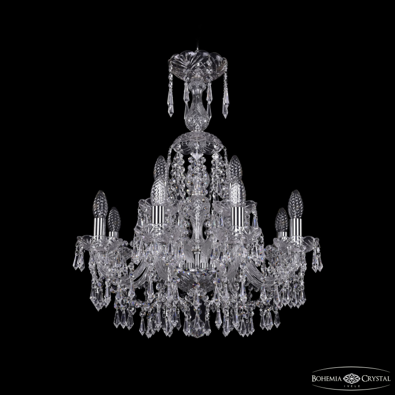 Подвесная люстра Bohemia Ivele Crystal 1403/8+4/195/XL-65 Ni в Санкт-Петербурге