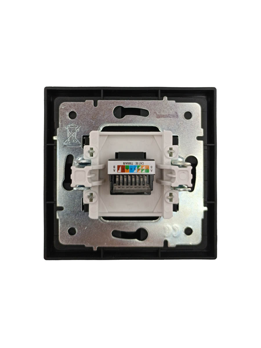 Розетка компьютерная черный бархат Lezard Zima 704-4288-139 в Санкт-Петербурге