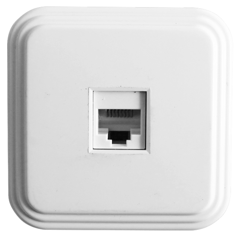 Розетка компьютерная 1-местная Stekker PST00-21-20 (РК8-01) RJ-45 IP20 белый 39706 в Санкт-Петербурге