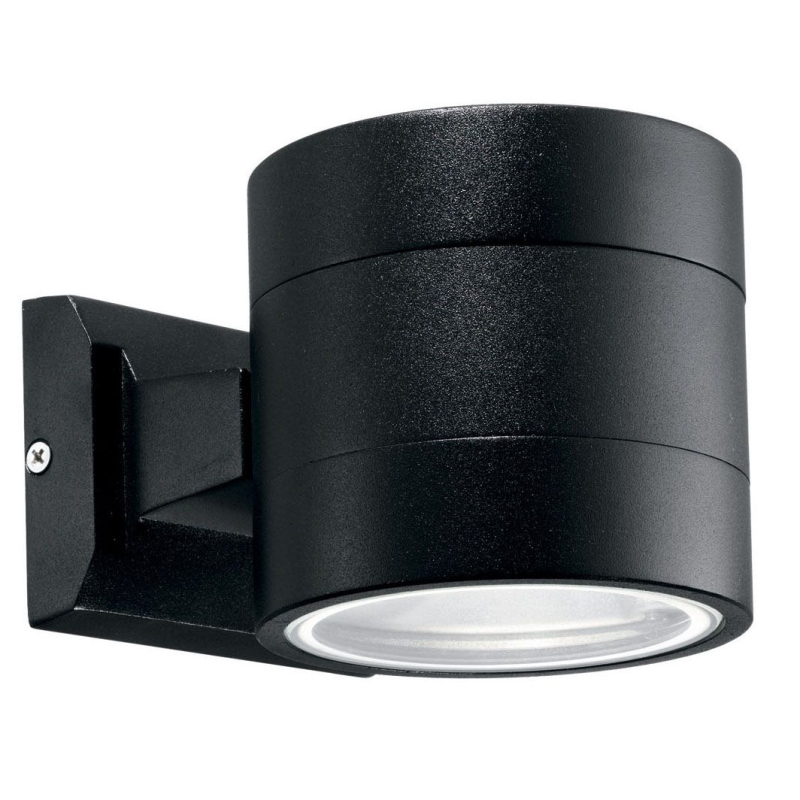 Уличный настенный светильник Ideal Lux Snif Round AP1 Nero 061450 в Санкт-Петербурге