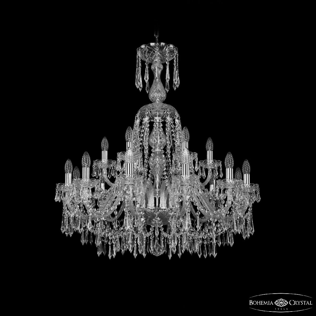 Подвесная люстра Bohemia Ivele Crystal 1403/12+6/300/XL-95 Ni в Санкт-Петербурге