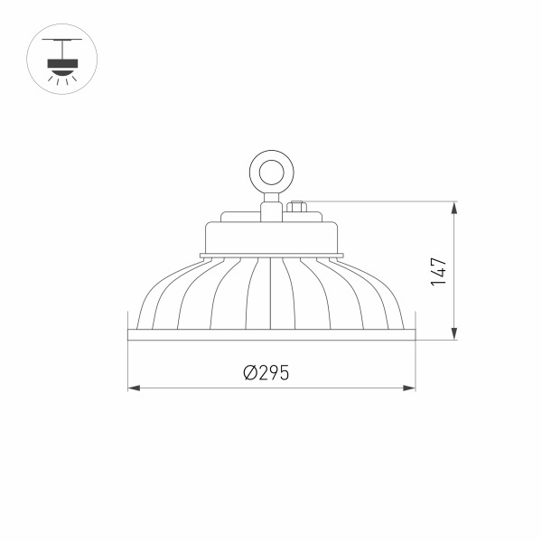 Подвесной светодиодный светильник Arlight SP-Dragon-Premium-R295-80W Day5000 031631 в Санкт-Петербурге