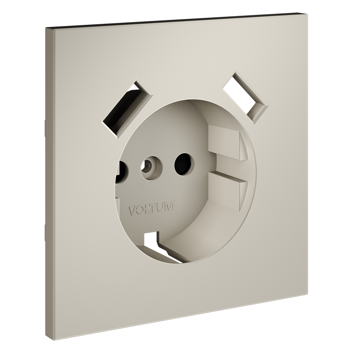 Накладка для розетки с заземлением и защитными шторками, с USB A+A Voltum S70 (кашемир) VLS000903 в Санкт-Петербурге