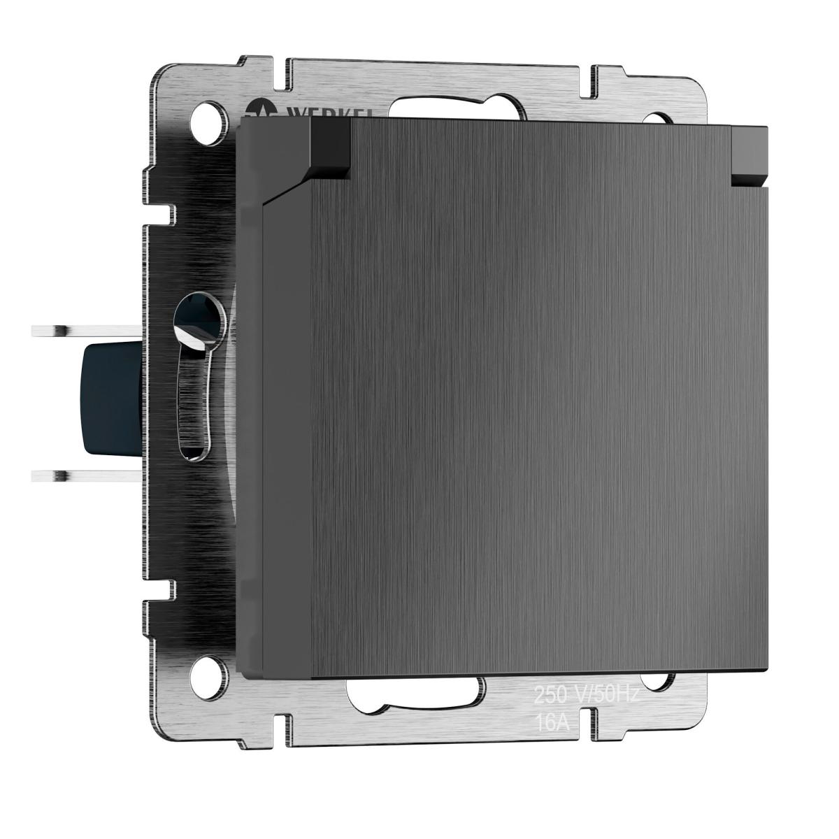 Розетка с защитной крышкой и шторками Werkel W1171204 4690389213076 a069599 в Санкт-Петербурге