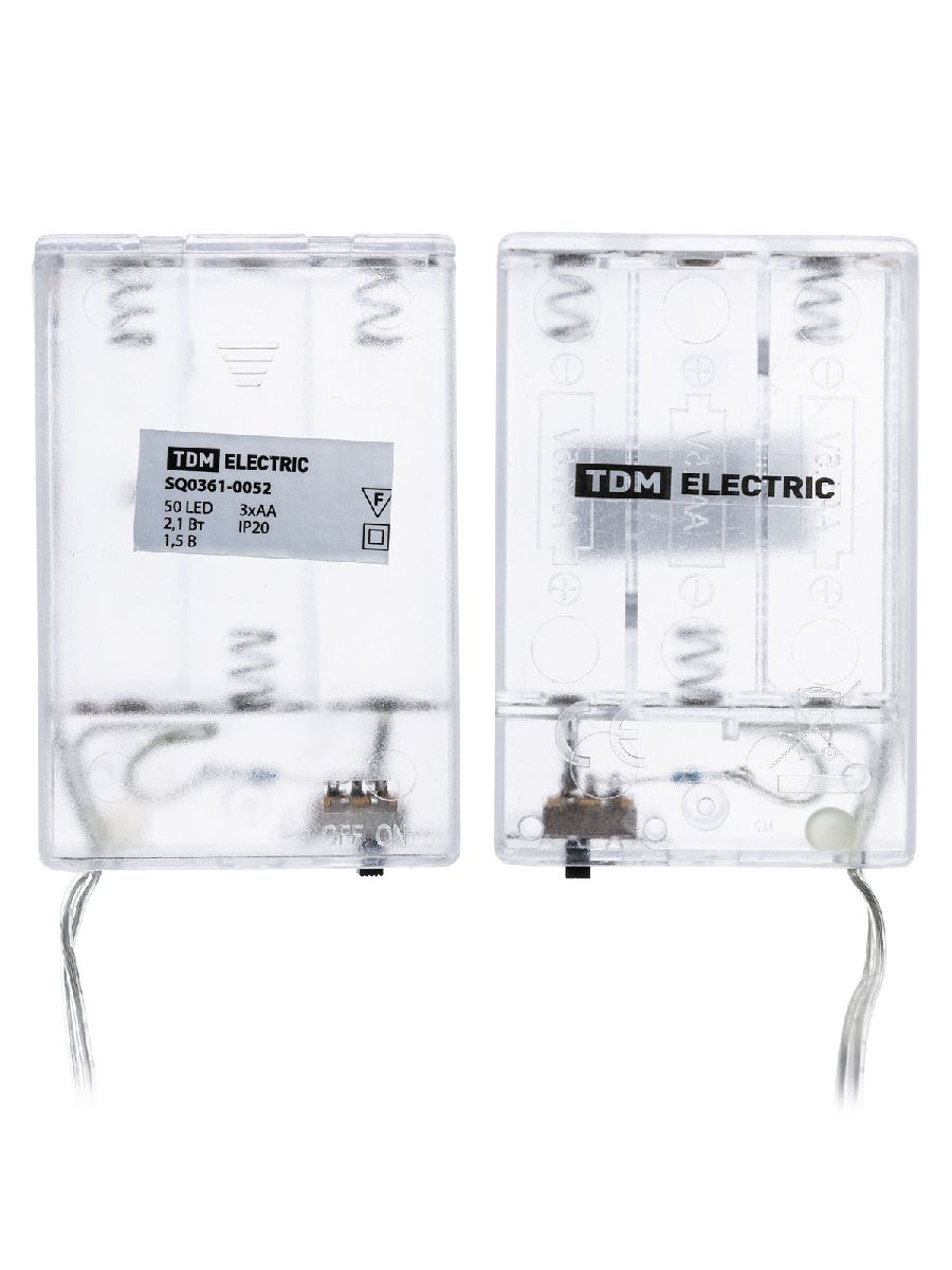 Светодиодная гирлянда TDM Electric Роса50 3хАА теплый белый без мерцания SQ0361-0052 в Санкт-Петербурге