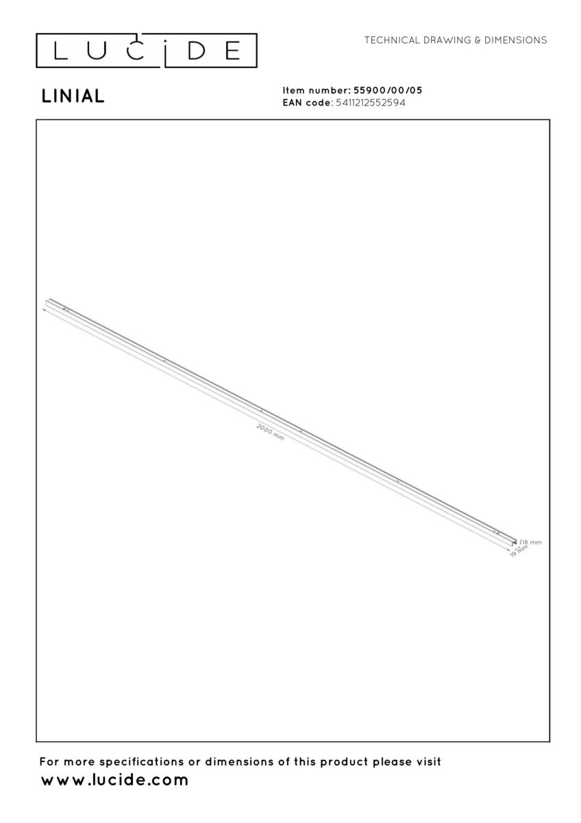 Шинопровод Lucide Linial 55900/00/05 в #REGION_NAME_DECLINE_PP#