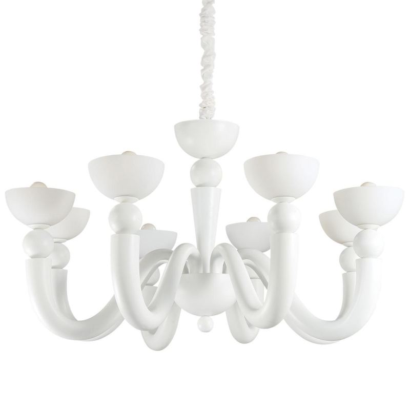 Подвесная люстра Ideal Lux Bon Bon SP8 Bianco 094007 в Санкт-Петербурге