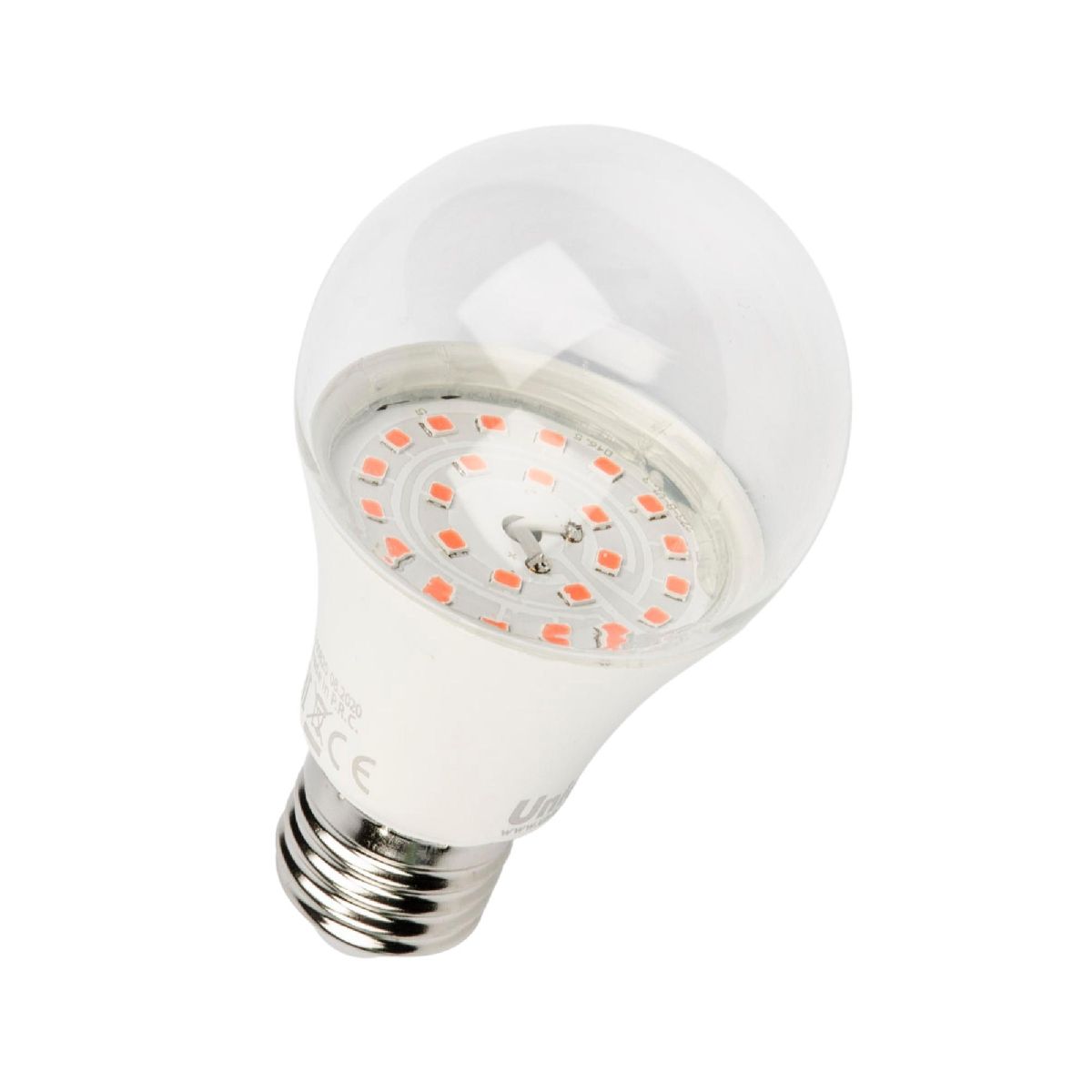 Лампа светодиодная для растений (09645) Uniel E27 9W прозрачная LED-A60-9W/SP/E27/CL ALM01WH в Санкт-Петербурге