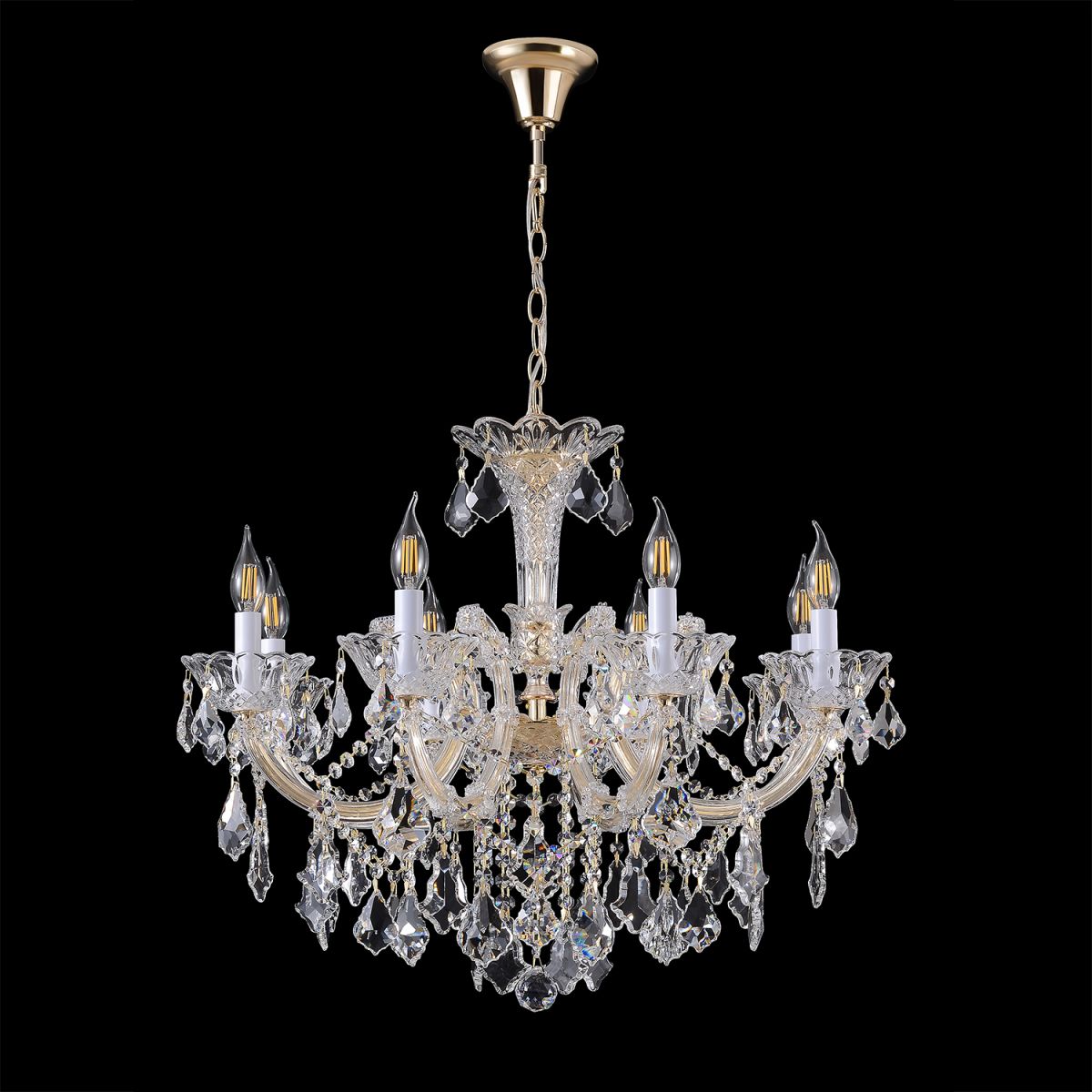 Подвесная люстра Crystal Lux CRISTELLE SP8 GOLD в Санкт-Петербурге