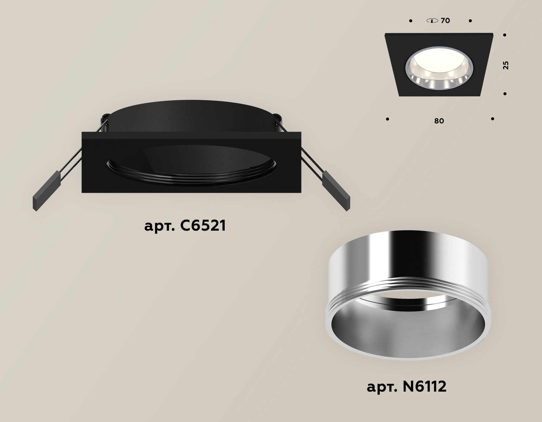 Встраиваемый светильник Ambrella Light Techno XC6521003 (C6521, N6112) в Санкт-Петербурге