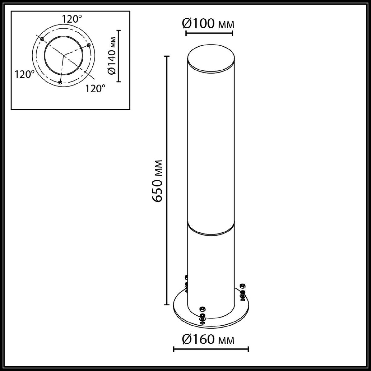 Ландшафтный светильник Odeon Light Nature Cortena 7180/18GL в Санкт-Петербурге
