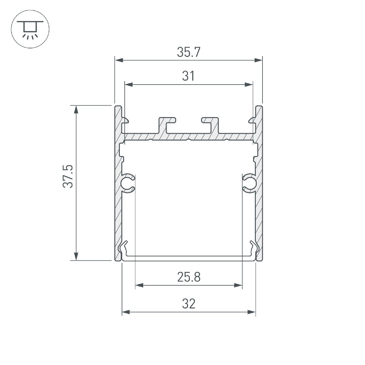 Профиль Arlight SL-LINE-3638-LW-2000 WHITE 038444 в Санкт-Петербурге