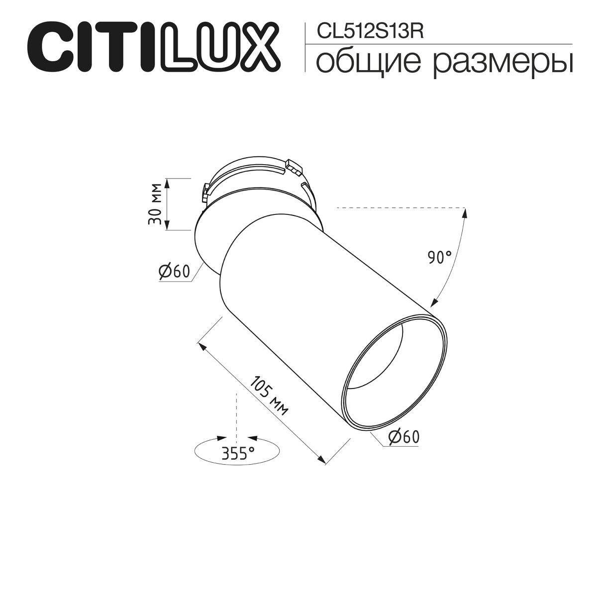 Встраиваемый спот Citilux SkyPORT.10 CL512S13R в Санкт-Петербурге