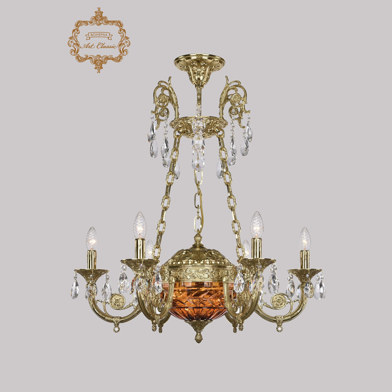 Подвесная люстра Art Classic 31.44.6.KR175SP.250IT.G.Sp.Amber.1D в Санкт-Петербурге