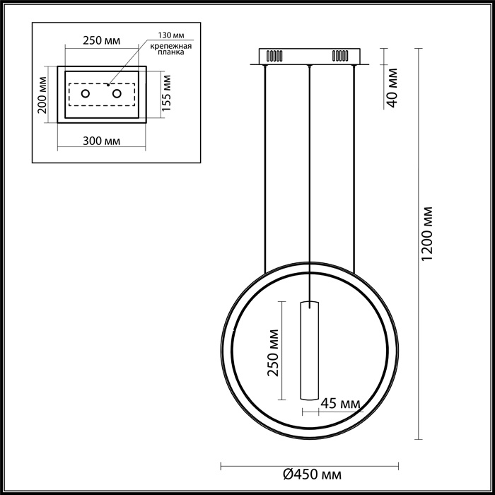 Подвесной светодиодный светильник Odeon Light Constance 4603/54L в Санкт-Петербурге