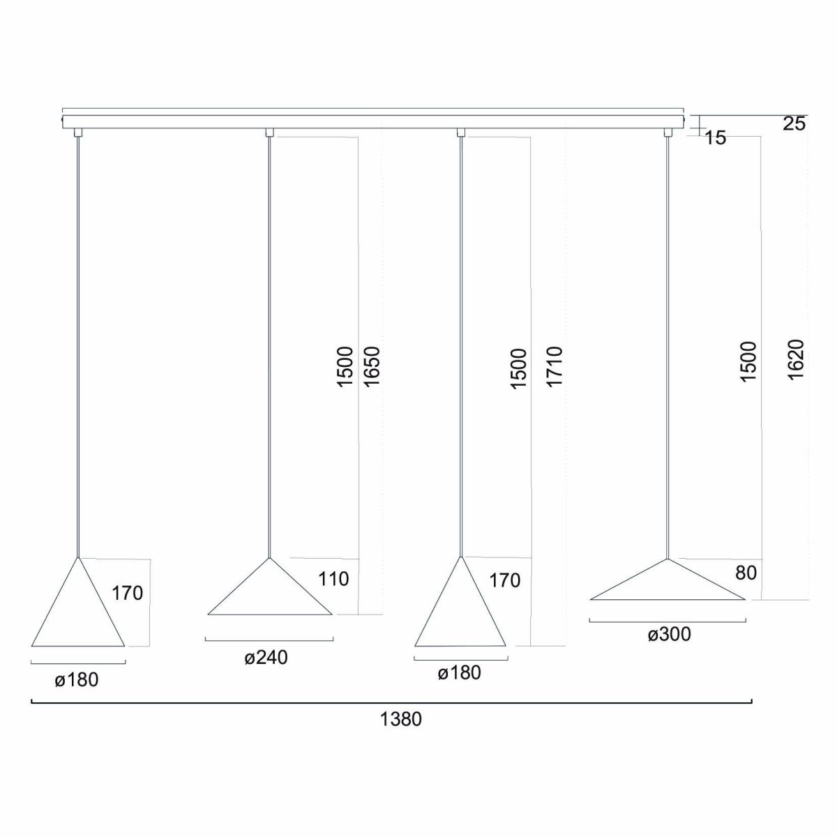 Подвесная люстра Mantra Cono 9458 в Санкт-Петербурге
