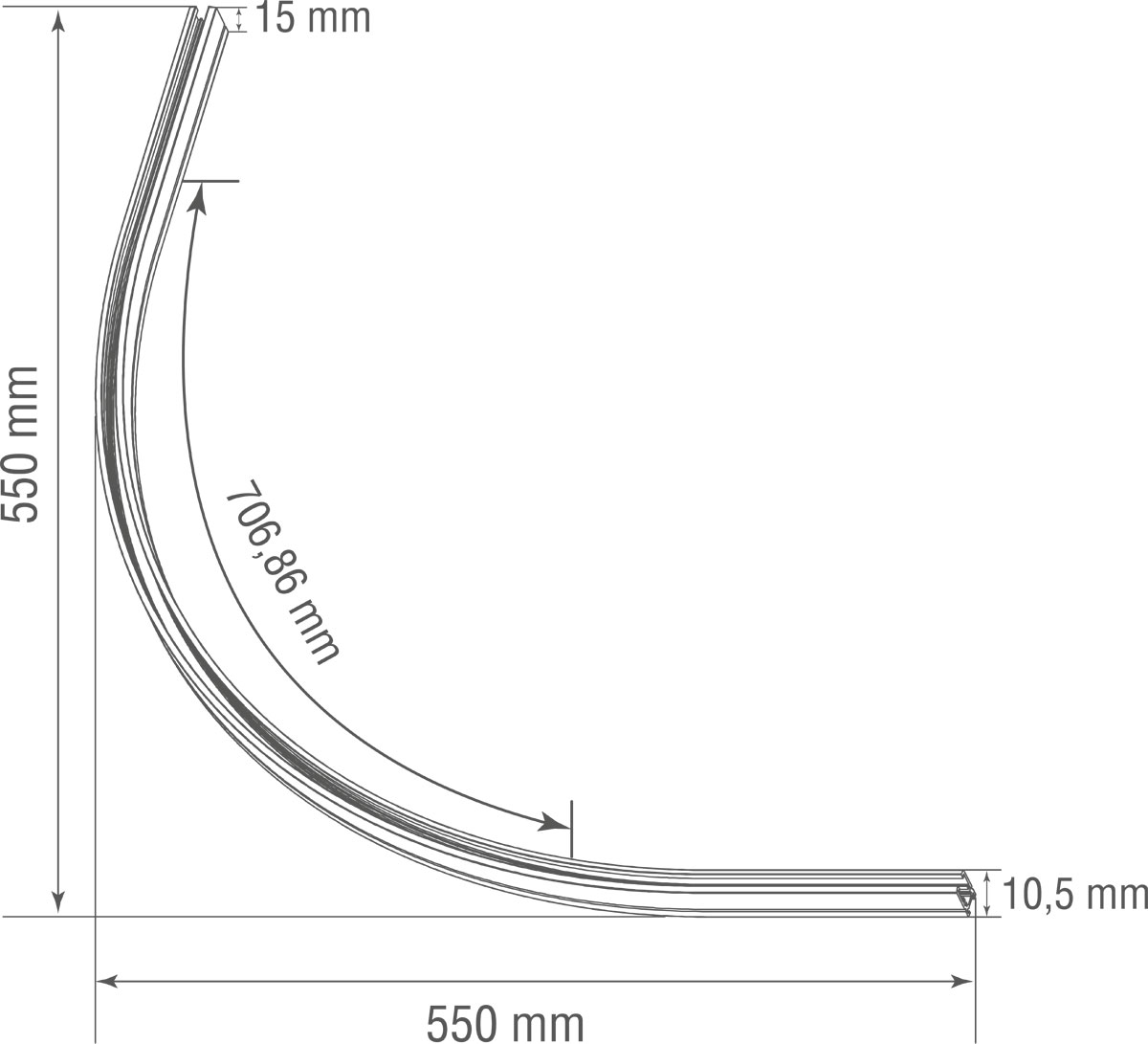 Круглый угол-соединитель Donolux Slim Line Mini R corner 900 CB в Санкт-Петербурге