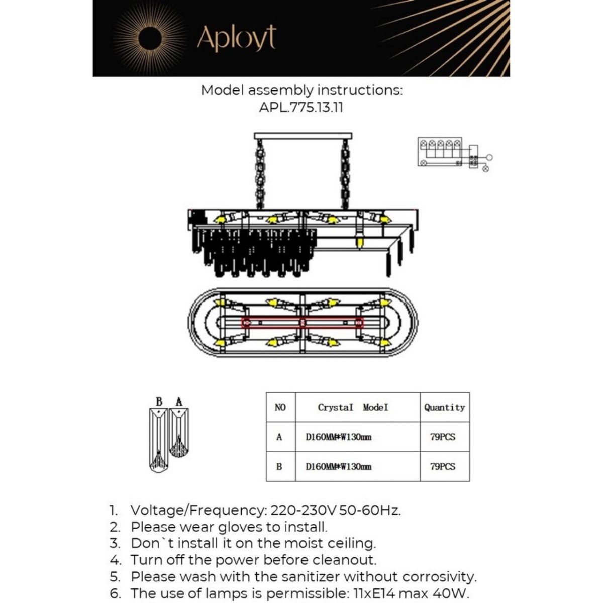 Подвесная люстра Aployt Matylda APL.775.13.11 в Санкт-Петербурге