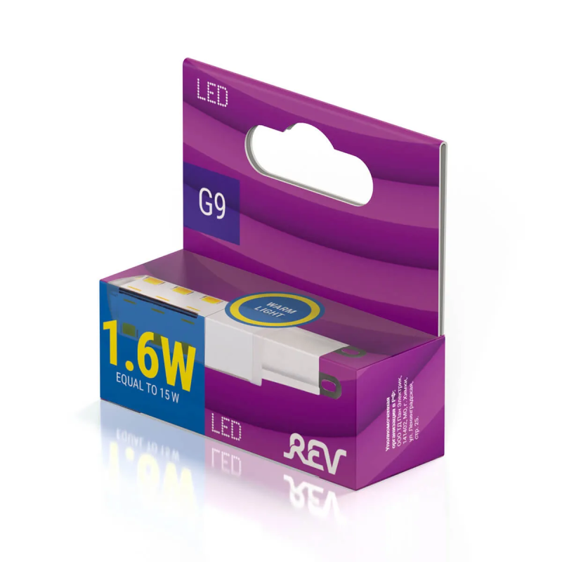 Лампа светодиодная REV JCD G9 1,6W 3000K теплый свет 220V кукуруза 32439 3 в Санкт-Петербурге