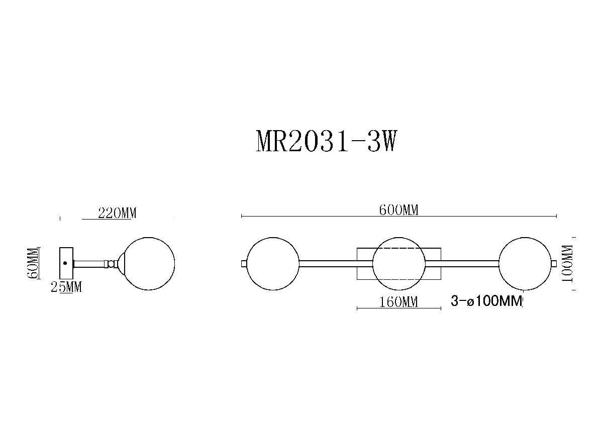 Настенный светильник MyFar Valency MR2031-3W в Санкт-Петербурге