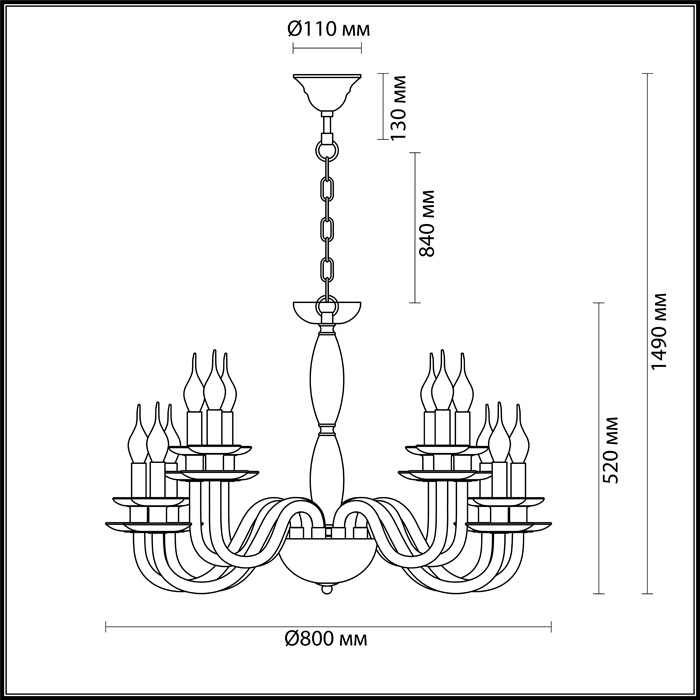 Подвесная люстра Odeon Light Capri 4187/12 в Санкт-Петербурге