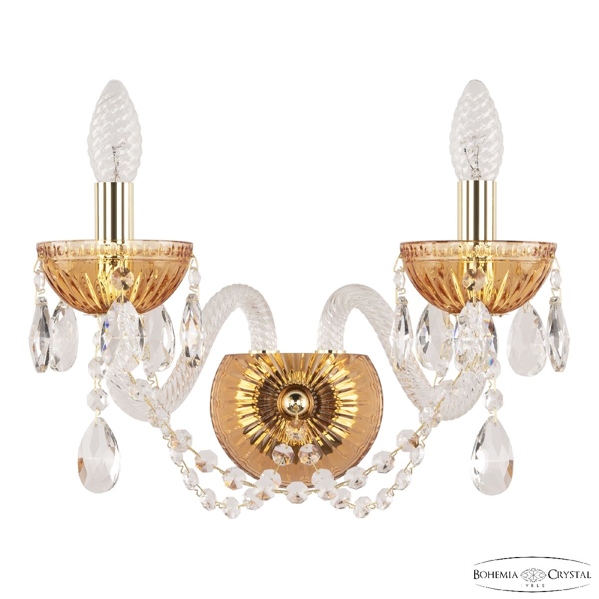 Бра Bohemia Ivele Crystal 5402B/2/165 G Amber/M-1G в Санкт-Петербурге