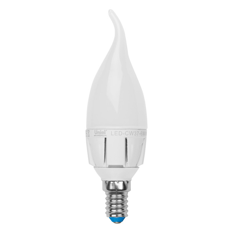 Лампа светодиодная (07901) Uniel E14 6W 4500K матовая LED-CW37-6W/NW/E14/FR ALP01WH в Санкт-Петербурге