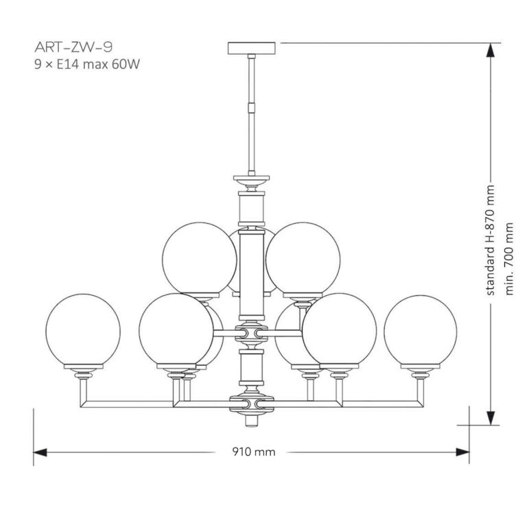 Подвесная люстра Kutek Mood Artu Glass ART-ZW-9 (ZM) G в #REGION_NAME_DECLINE_PP#