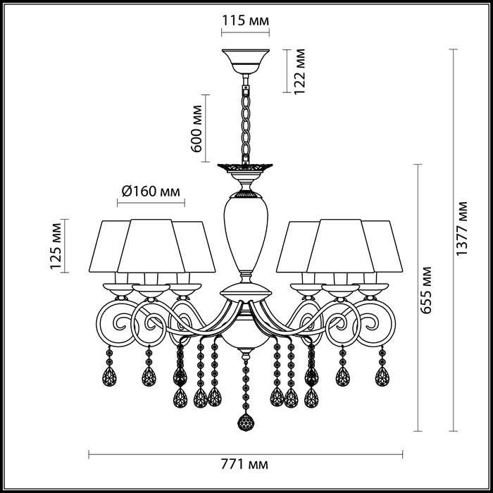 Подвесная люстра Odeon Light Marionetta 3924/6 в Санкт-Петербурге