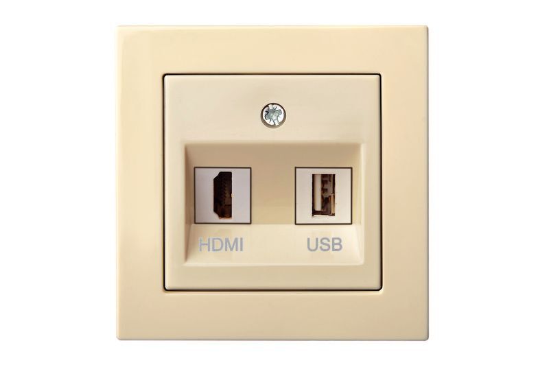 Розетка HDMI и USB Liregus Epsilon 28-085 в Санкт-Петербурге