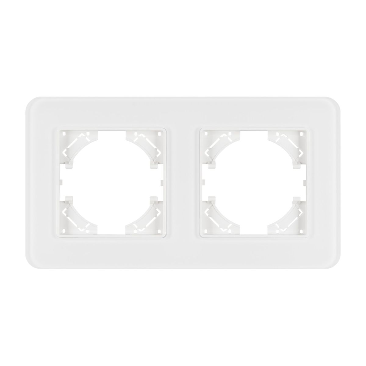 Рамка на 2 поста стеклянная Arlight FRM-OMALI-GS-2-WH 049692 в Санкт-Петербурге