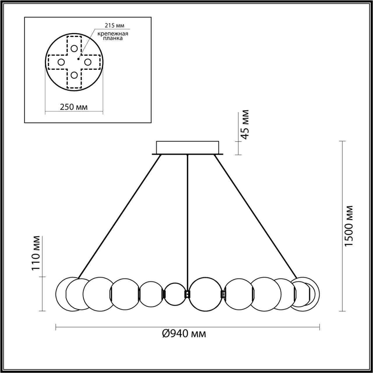 Подвесная люстра Odeon Light Crystal 5007/45L в Санкт-Петербурге