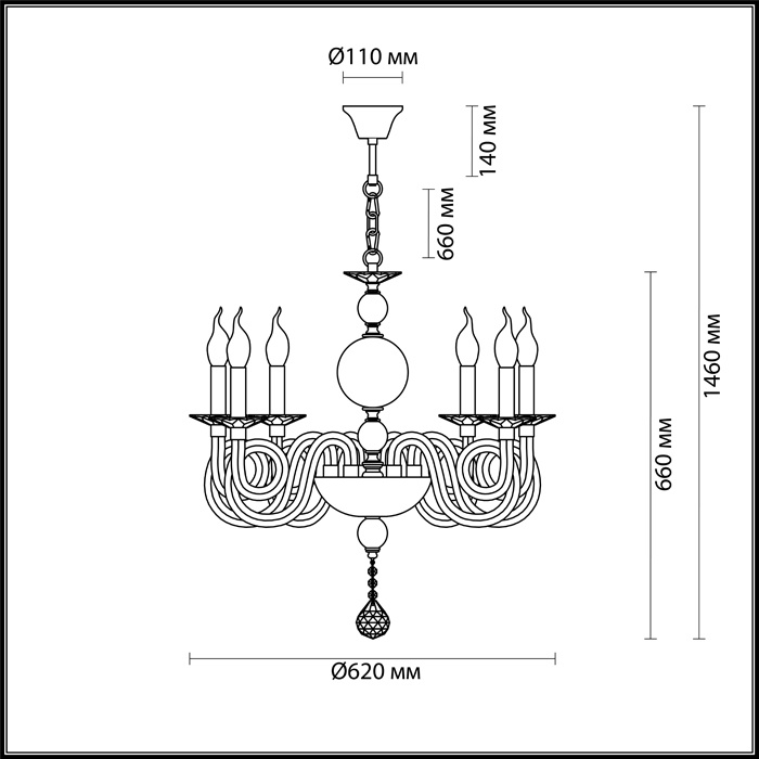 Подвесная люстра Odeon Light Iria 4601/6 в Санкт-Петербурге