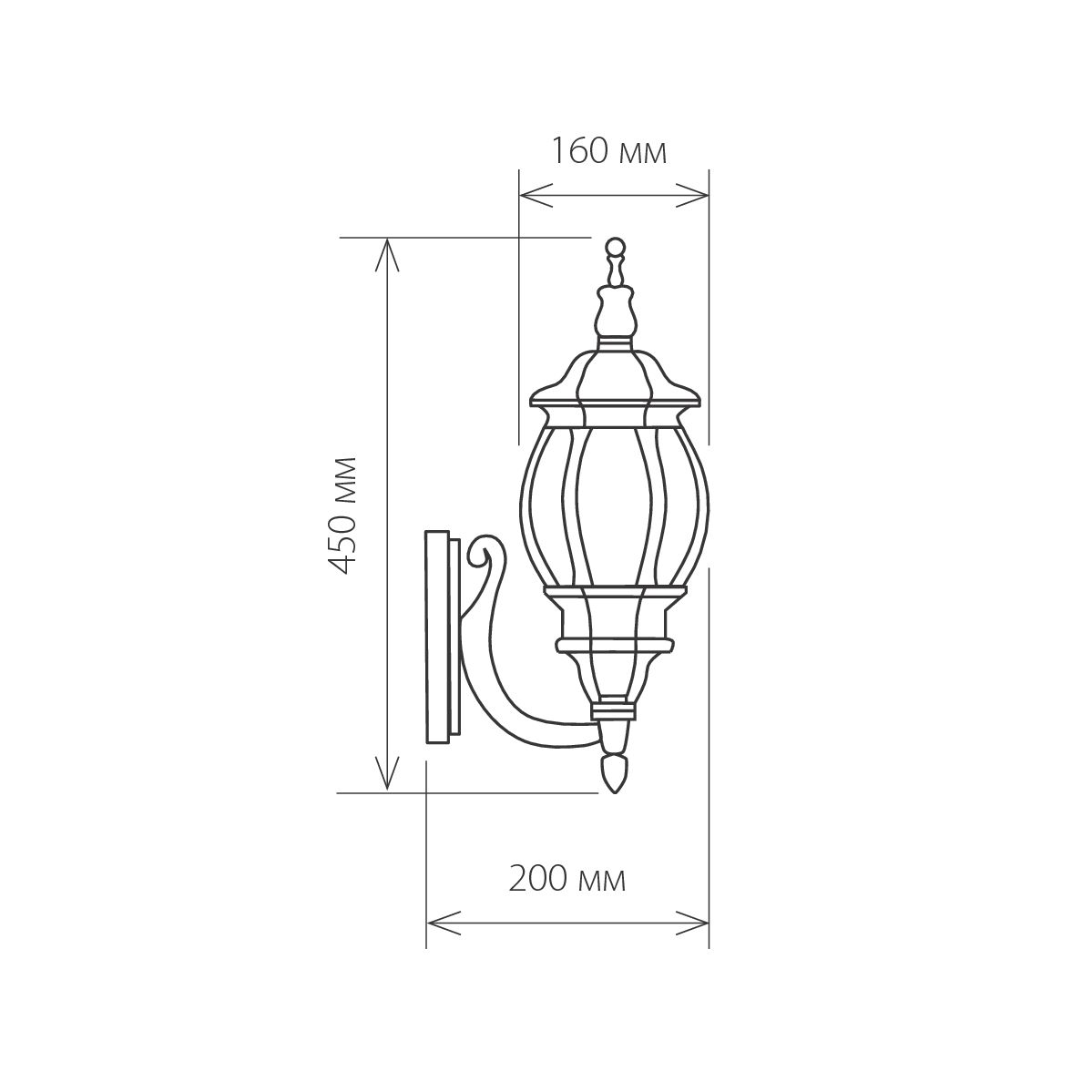 Уличный настенный светильник Elektrostandard 1001U черное золото 4690389073748 в Санкт-Петербурге