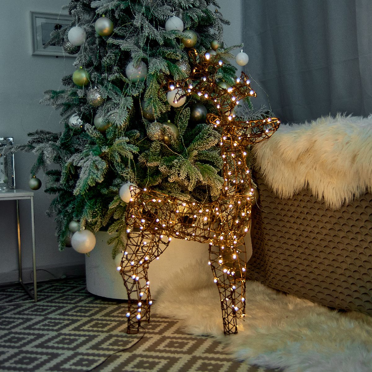 Светодиодная фигура Uniel ULD-M6098-160/SBA WARM WHITE IP44 DEER-3 UL-00012363 в Санкт-Петербурге
